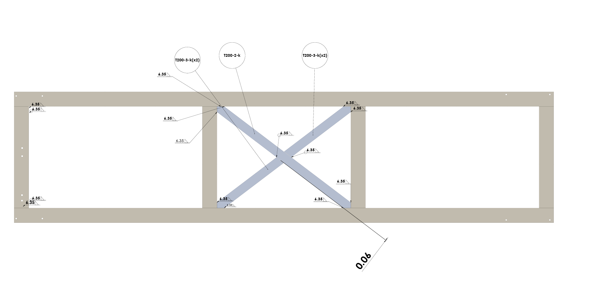 Weld instruction sheet with fillet callouts